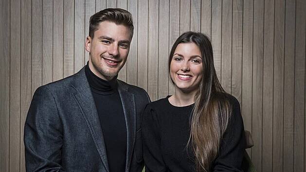 Marek Kafka a jeho manželka Sylvie Kafková (Praha, 16. dubna 2021)