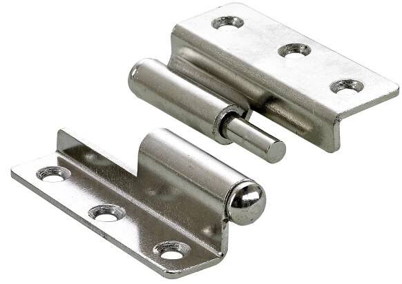 Hettich Nábytkový závěs, 50 mm x 40 mm, levý, zalomený, poniklovaný