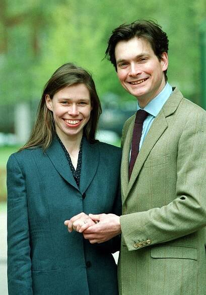 Lady Sarah with her future husband in 1994