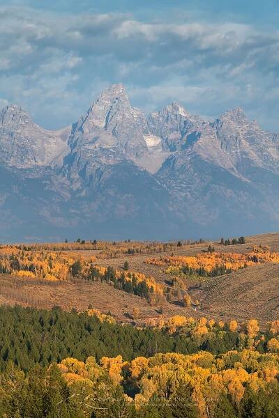 Teton Range seen from Wedding Tree overlook, Wyoming #74041