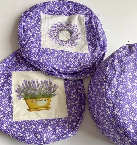 Polštář 30x30 cm Meditační sedák pohankový - fialový 29/12