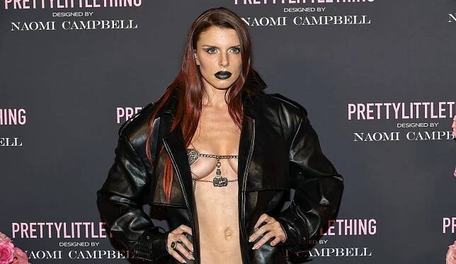 Julia Fox Takes Naked Dressing Up a Notch at PLT x Naomi Campbell Show