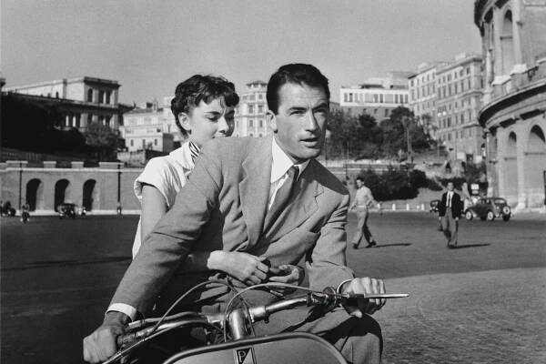 Audrey Hepburn and Gregory Peck in ‘Roman Holiday’ in 1953