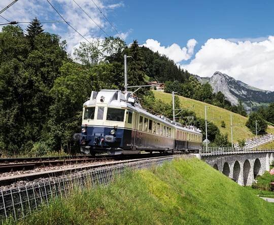 Blauer Pfeil der BLS-Stiftung
