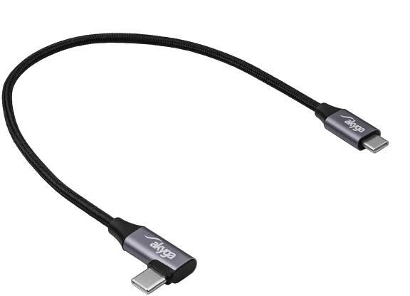 Angle Kabel USB type C / USB type C 30cm AK-USB-53 60W Mesh