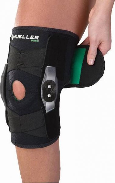 Mueller Green Adjustable Hinged Knee Brace, ortéza na koleno, uni