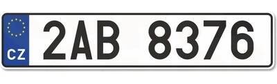 SPZ tabulka - dibond se zaoblenými rohy od 539 Kč - Heureka.cz