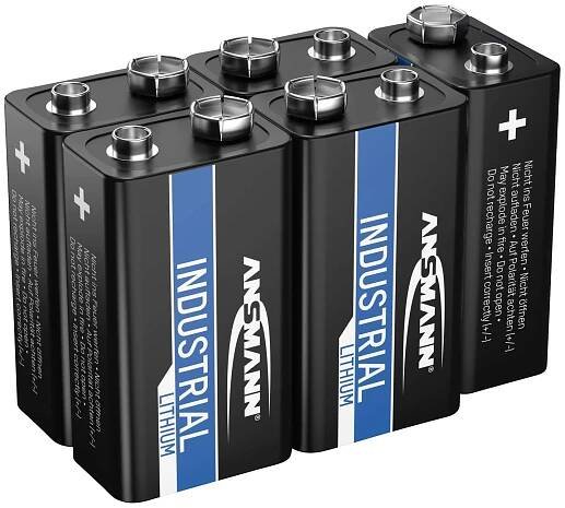 Ansmann Lithium Industrial 6LR61 baterie 9 V lithiová 1200 mAh 9 V 5 ks
