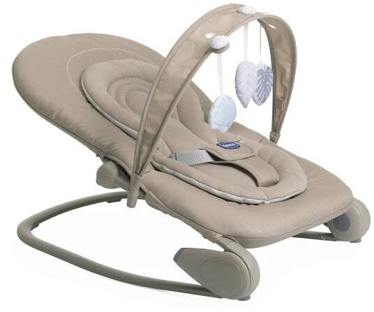 CHICCO Hoopla houpací lehátko 0-18 kg + čelenka BEIGE RE-LUX
