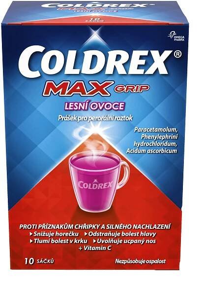 Coldrex MaxGrip Lesní ovoce 10 sáčků