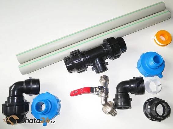 Propojení IBC 2ks - výstupní ventil 3/4"