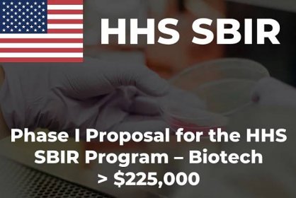 U.S. Department of Health and Human Services SBIR Program – Phase I Proposal – Biotechnology - BizCusp