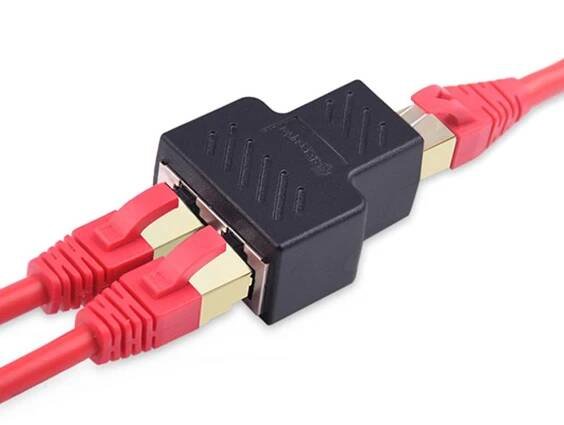 RJ45 Ethernet LAN síťový rozbočovač Y dvojitý adaptér 3portový spojovací konektor