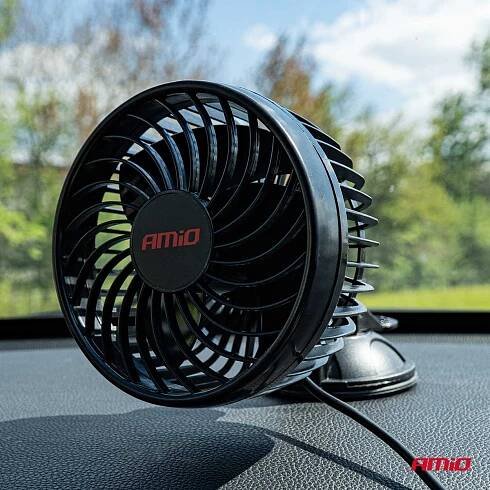AMiO 03003 ventilátor do auta s přísavkou 6"