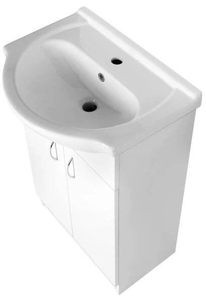 AQUALINE - SIMPLEX ECO 55 umyvadlová skříňka včetně umyvadla 53x83,5x30,7cm SIME550 | HezkaKoupelna.cz