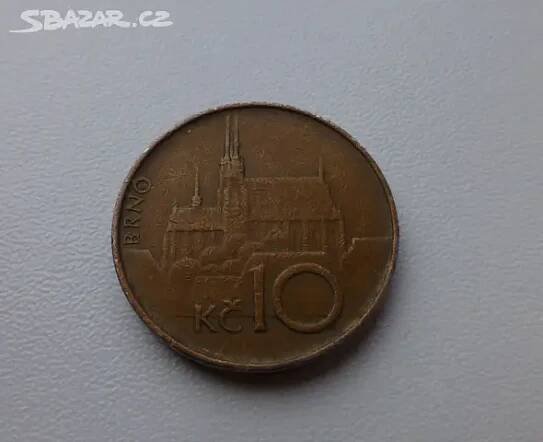Mince 10 Kč 1994 - VZÁCNÁ varianta "f"