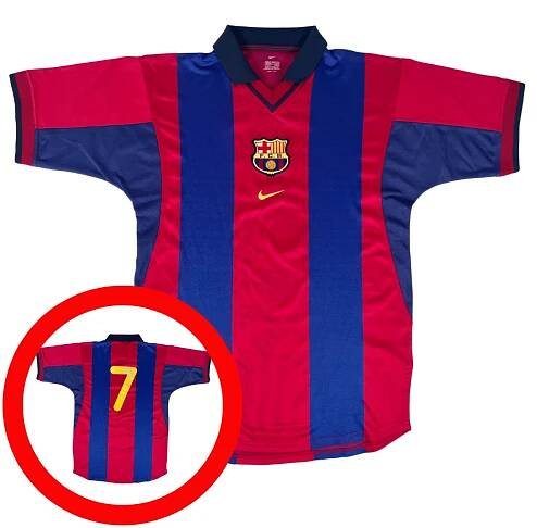 Barcelona FC 2000/01 Nike Home Shirt M Player