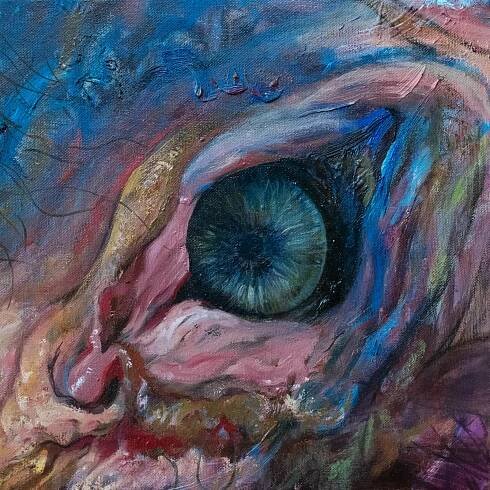 Sloní oko - 30 x 30 cm, 2021