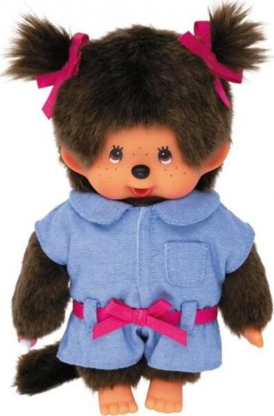 Happy Spirit Monchhichi Exclusive 20 cm, modrý overal