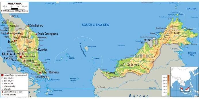 Maps of Malaysia | Collection of maps of Malaysia | Asia | Mapsland | Maps of the World