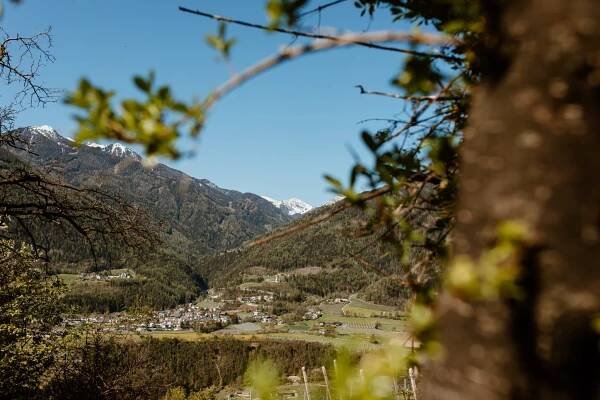 View of Neustift in the Eisack Valley in South Tyrol