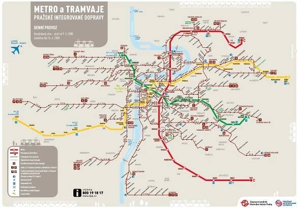 Mapa Prahy S Metrem | MAPA
