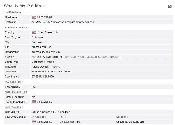 Norton 360 - IP Test - With VPN