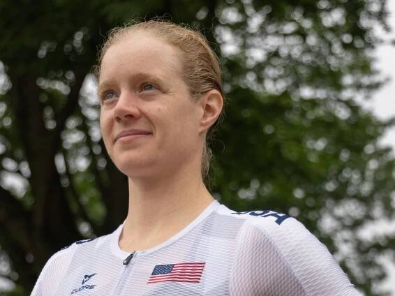 Star triathlete Taylor Knibb to take on world's fastest cyclists in the Olympic time trial