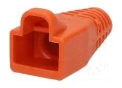 Síťový konektor Krytka vidlice RJ45 6mm Barva oranžová