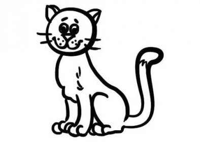 Kreslená kočka omalovánka