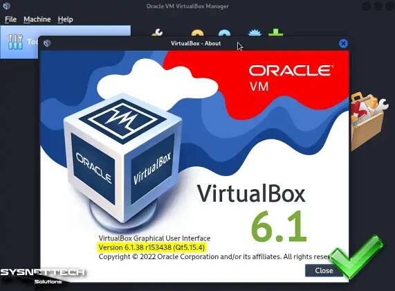 Checking the Version of Oracle VM VirtualBox