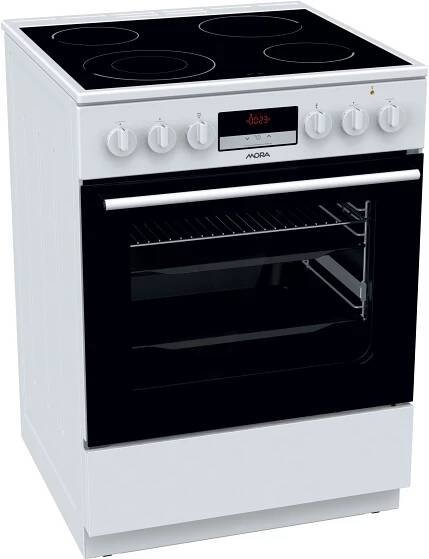 Elektrický sporák MORA C 8668 BW6..Nové..Oba boky malé promáčkliny