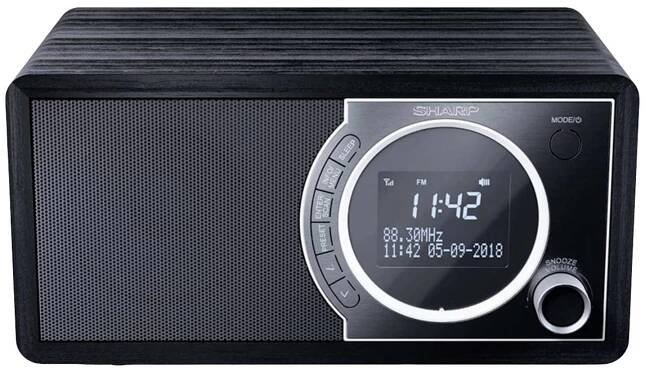 Sharp DR-450 DR-450BK stolní rádio, DAB+, DAB, FM, Bluetooth, černá