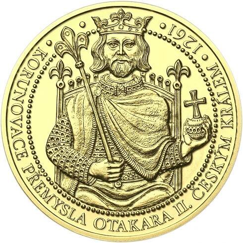 Korunovace Přemysla Otakara II českým králem - zlato - b.k.