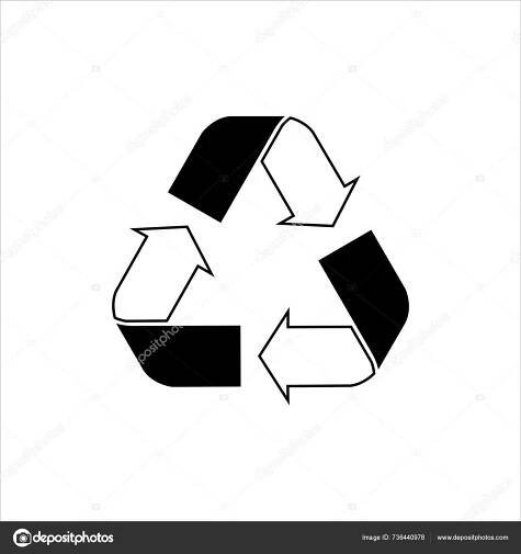 Recyklační Symbol Zpracování Odpadu Vektor Ikon