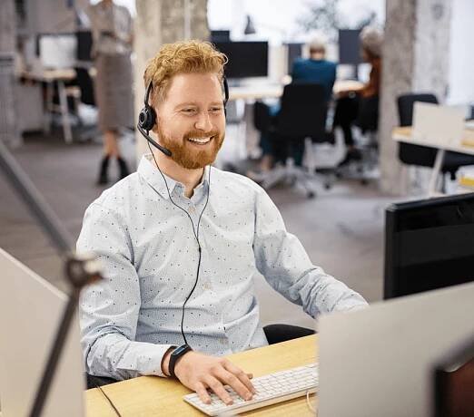Happy Office Worker