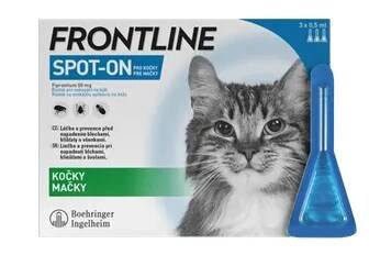 Antiparazitikum pro kočku Boehringer Ingelheim Vetmedica GmbH FRONTLINE SPOT ON pro kočky - 3x0,5ml