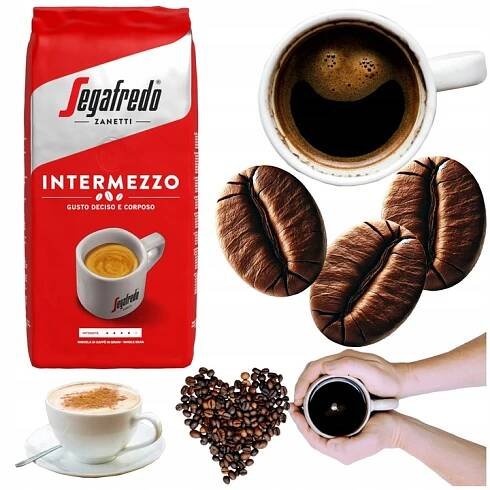 Káva zrnková Segafredo 1 kg smíšená Intermezzo arabica robusta 1000 g