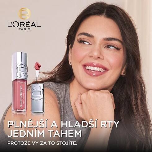 L’Oréal Paris Plump Ambition lesk na rty pro větší objem s kyselinou hyaluronovou