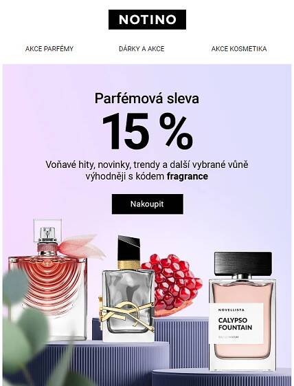 Speciální 15% sleva na vybrané parfémy