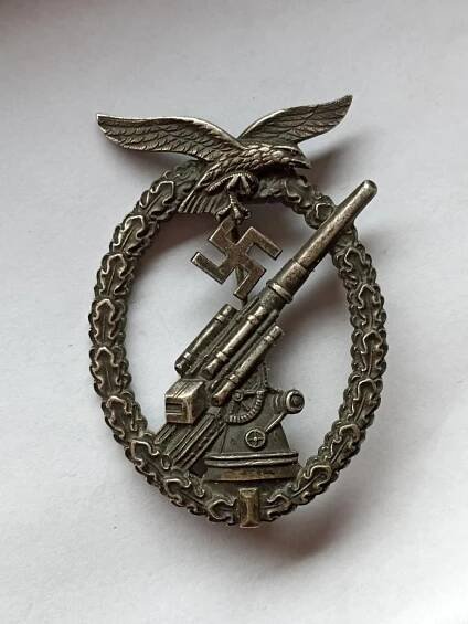 ! Flakkampfabzeichen odznak Luftwaffe- BALL HINGE varianta ! - Vojenské sběratelské předměty
