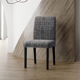 Bielastické potahy VITTORIA šedá, židle s opěradlem 2 ks (45 x 45 x 50 cm)
