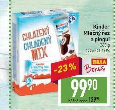 Kinder Mléčný řez a pinqui 260 g