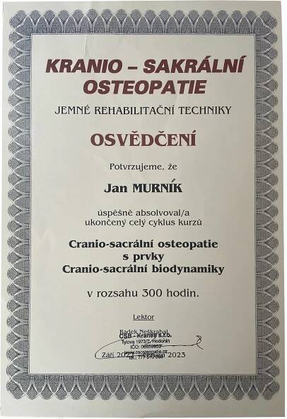 O MNĚ | Kraniosakrální osteopatie Ústí nad Labem