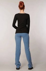 Úzké sportovní dámské kalhoty s riflovým vzhledem 349