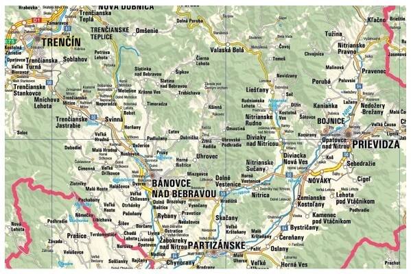 Slovensko - nástěnná automapa 135 x 90 cm - Království map