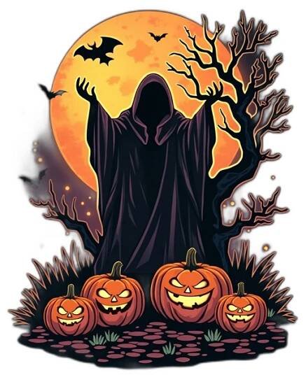 Potisk strašidelný duch Halloween