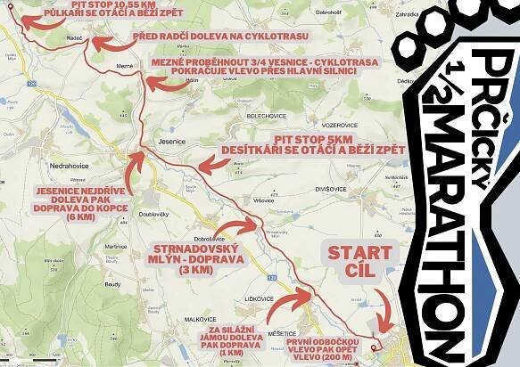 Mapa závodů