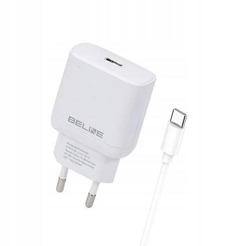 Beline nabíječka 1x USB-C 25W + kabel USB-C bílá