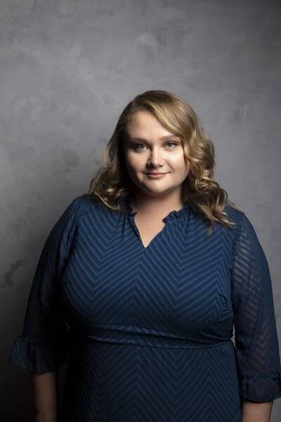 Actress Danielle Macdonald from the film "Skin."